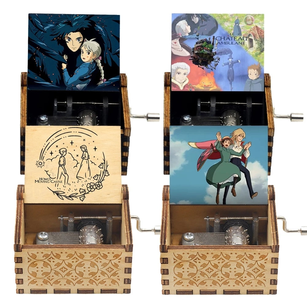 Il castello errante di Howl Carillon Tema anime Musica Merry Go Round of  Life Carillon a manovella in legno Regalo di compleanno di Capodanno