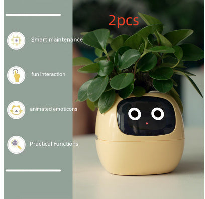 Smart Planter Divertimento senza fine Oltre 49 ricche espressioni 7 sensori intelligenti e chip AI rendono la coltivazione delle piante facile e divertente