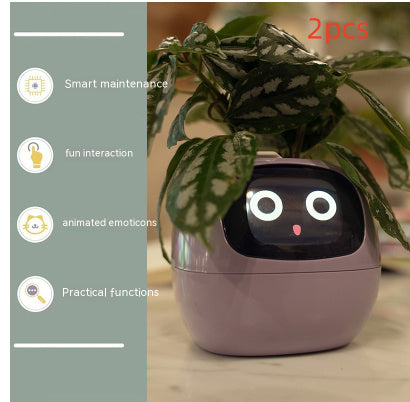 Smart Planter Divertimento senza fine Oltre 49 ricche espressioni 7 sensori intelligenti e chip AI rendono la coltivazione delle piante facile e divertente