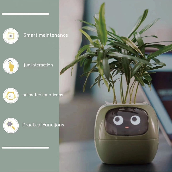 Smart Planter Divertimento senza fine Oltre 49 ricche espressioni 7 sensori intelligenti e chip AI rendono la coltivazione delle piante facile e divertente