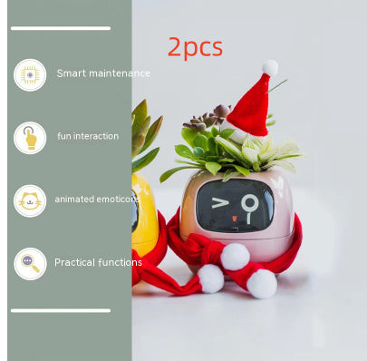 Smart Planter Divertimento senza fine Oltre 49 ricche espressioni 7 sensori intelligenti e chip AI rendono la coltivazione delle piante facile e divertente