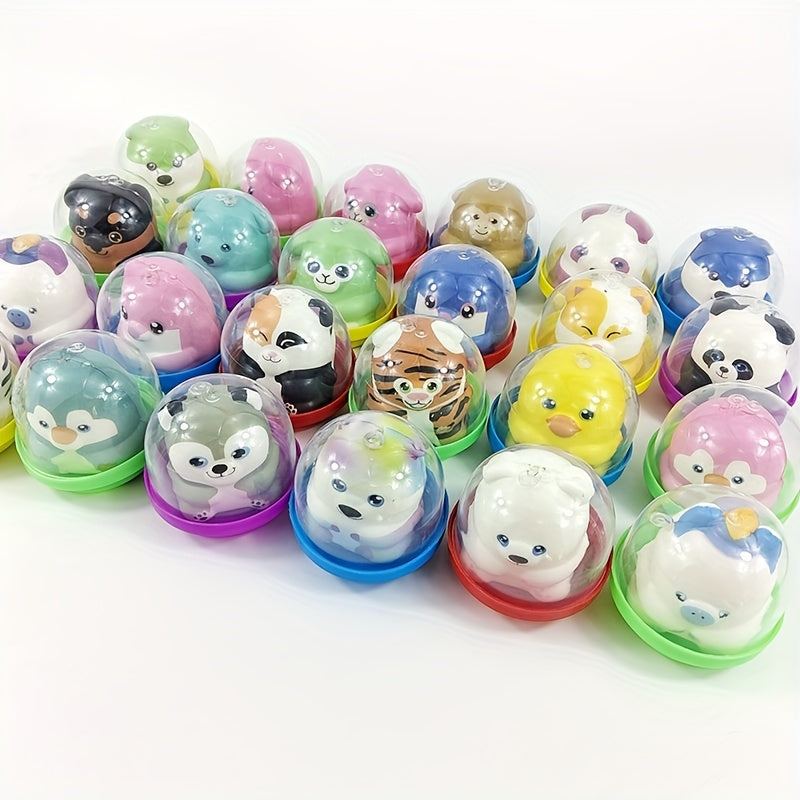 16pcs Animal Squishy Toys Party Favors Happy Birthday Party Gifts Squeeze Toys Random Designs Animal PU Squishy Toys Novelty Capsule Toys Animal Squeezing Toys