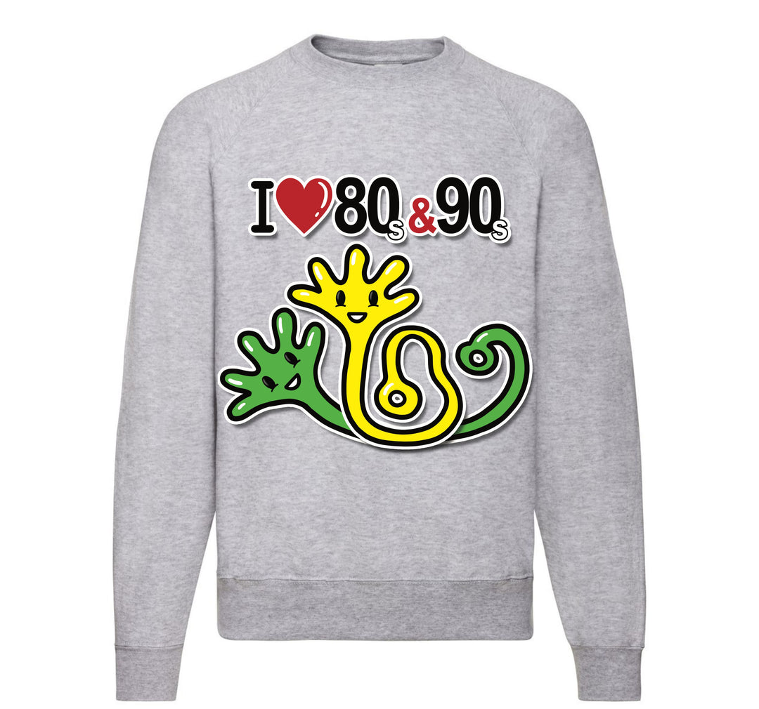 Felpa Classic Uomo Donna I LOVE 80/90 MANINA ( M86399874 ) - Gufetto Brand 