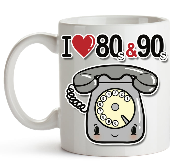 Tazza I LOVE 80/90 TELEFONO ( T893666578 ) - Gufetto Brand 