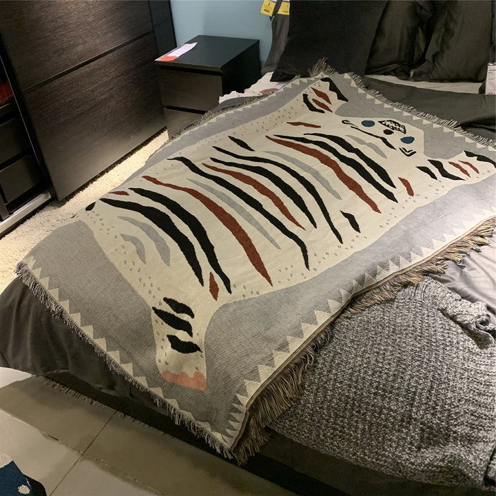 Arazzo decorativo Coperta per il tempo libero Coperta Coperta Aria condizionata Coperta Testa di tigre