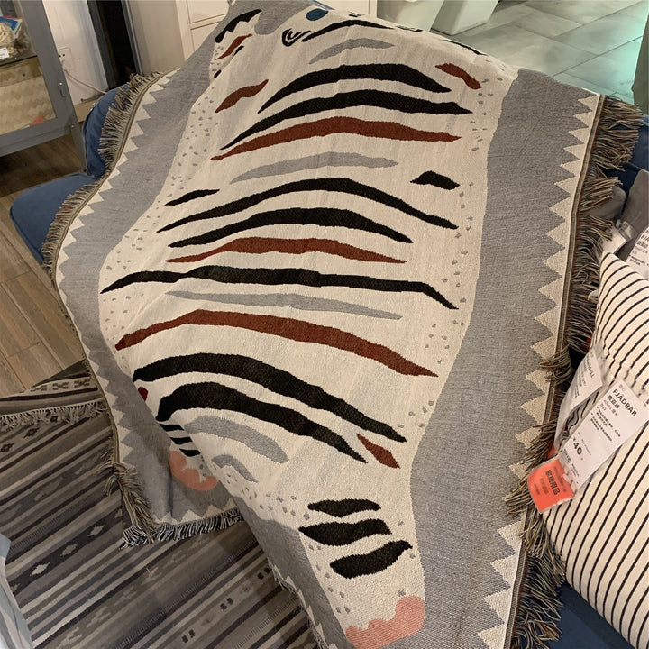 Arazzo decorativo Coperta per il tempo libero Coperta Coperta Aria condizionata Coperta Testa di tigre