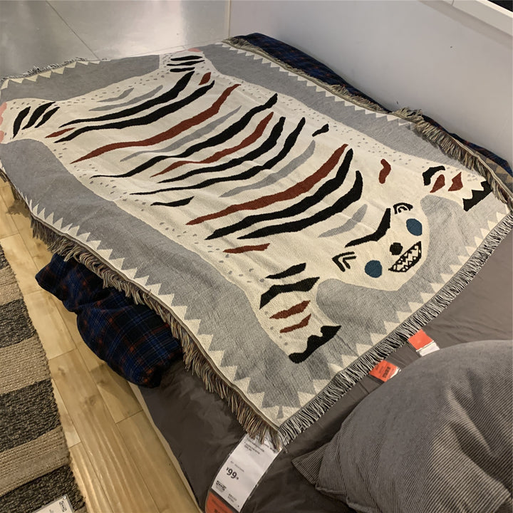 Arazzo decorativo Coperta per il tempo libero Coperta Coperta Aria condizionata Coperta Testa di tigre