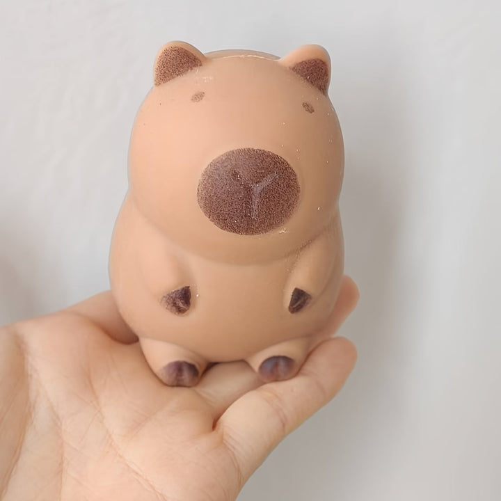 3D Capybara Relax Ball - Slow Rebound Squishy Toy, Perfect Christmas Gift & Decor, Light Brown TPU Material