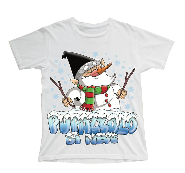 T-shirt Bambino/a PUPAZZOLO DI NEVE ( PN0923468 ) - Gufetto Brand 