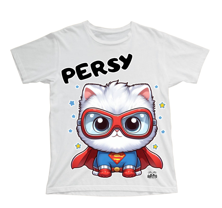 T-shirt Bambino/a PERSY SUPER EROE PERSIANO ( PE75968796 ) - Gufetto Brand 