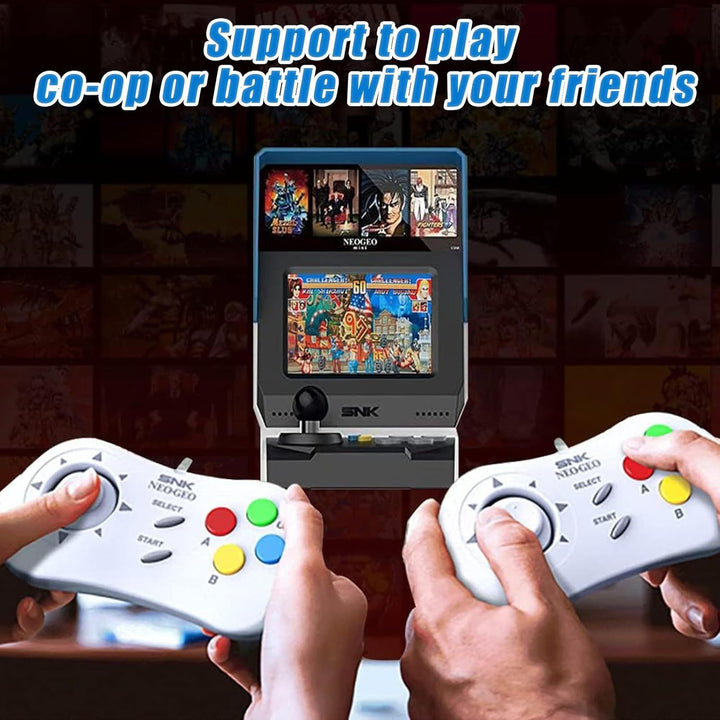 SNK NeoGeo Mini International Arcade With 1 Controller Set, Game Console Video Game 40 Pre-Loaded Classic SNK Games: The King Of The Fighters/Metal SLUG And More, Gift For Friends And Family