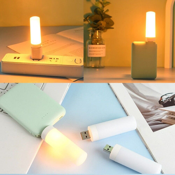 2-Pack USB LED Flame Lights, Portable Tabletop Night Light, Modern Fantasy Style, USB Powered, Plastic, Wall Mounted, Multiple Room Compatibility, Upward Lighting, No Battery Included