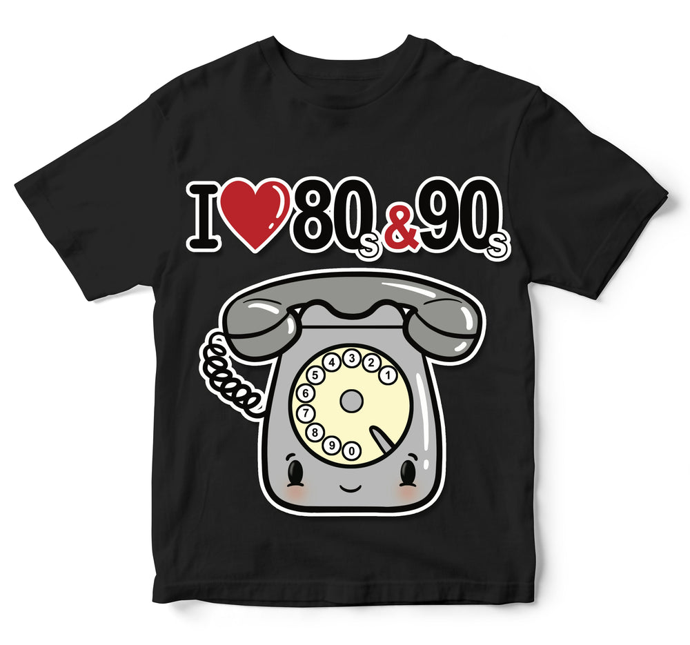 T-shirt Bambino/a I LOVE 80/90 TELEFONO ( T893666578 ) - Gufetto Brand 