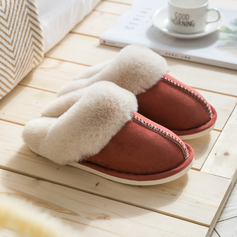 Pantofole in peluche per la casa Scarpe da donna in cotone per l'autunno e l'inverno - Gufetto Brand 