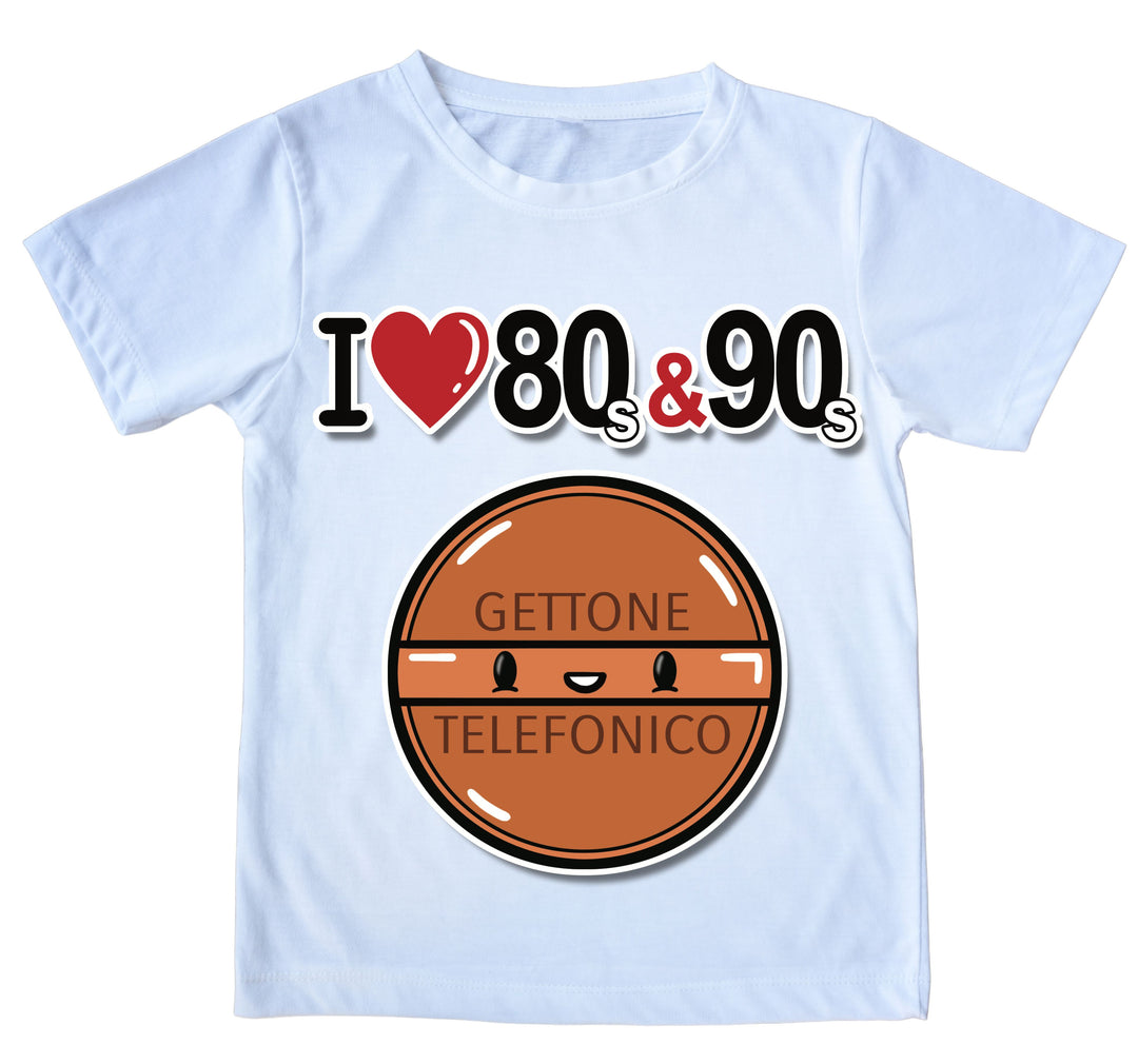 T-shirt Uomo I LOVE 80/90 GETTONE ( G70009217 ) - Gufetto Brand 