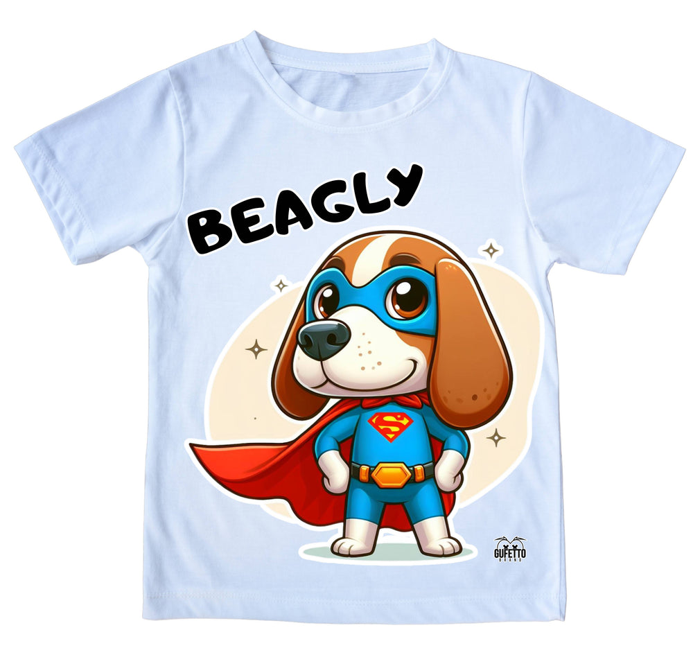 T-shirt Uomo BEAGLY SUPER EROE ( BE2385746985 ) - Gufetto Brand 