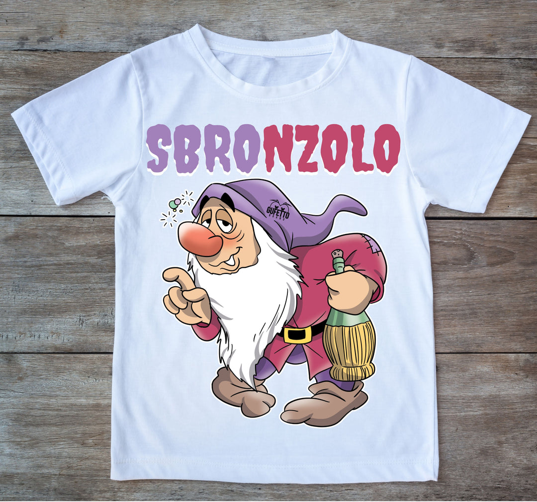 T-shirt Uomo bianca SBRONZOLO Outlet - Gufetto Brand 