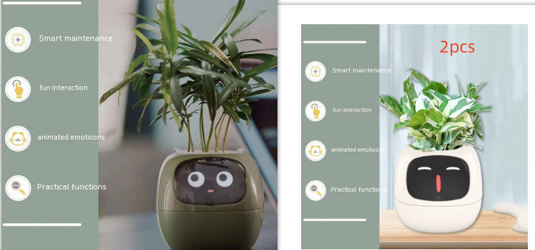 Smart Planter Divertimento senza fine Oltre 49 ricche espressioni 7 sensori intelligenti e chip AI rendono la coltivazione delle piante facile e divertente