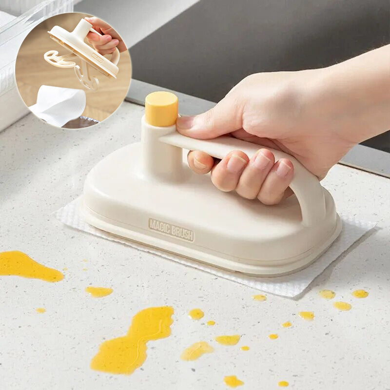 Cucina Bagno Pulizia WC Spazzola magica Pulizia pareti in vetro Spazzola da bagno Maniglia Straccio per pulizia Fessura per finestre in ceramica Spazzola pulita Gadget da cucina - Gufetto Brand 