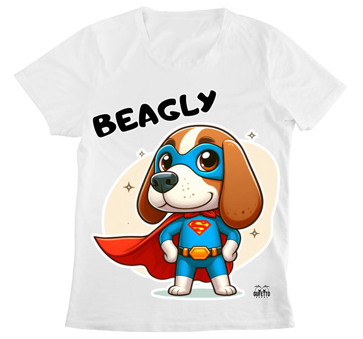 T-shirt Donna BEAGLY SUPER EROE ( BE2385746985 ) - Gufetto Brand 