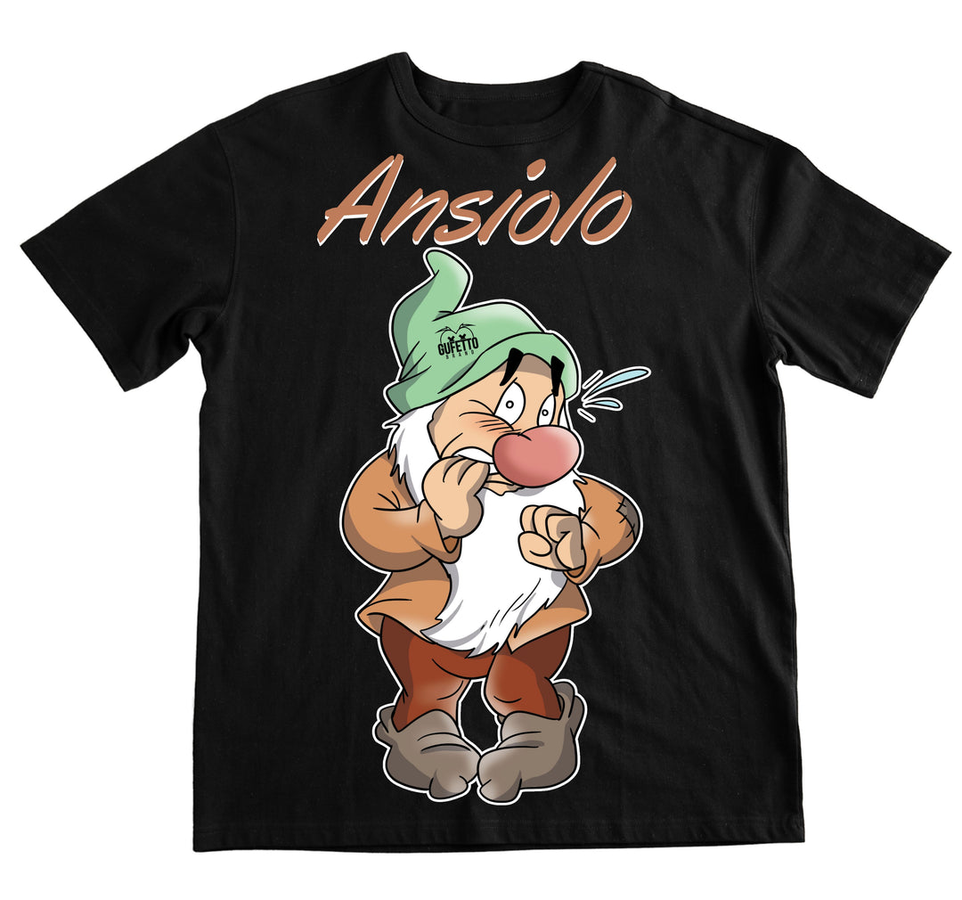 T-shirt UOMO Nera Ansiolo Outlet - Gufetto Brand 