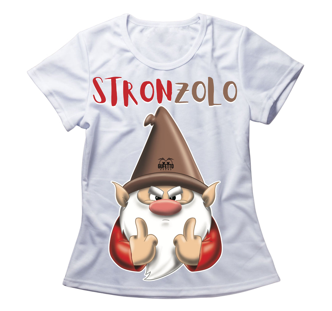 T-shirt Donna bianca Stronzolo Outlet - Gufetto Brand 