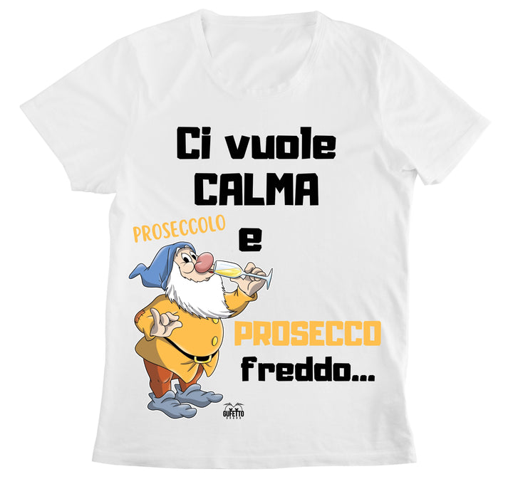 T-shirt Donna PROSECCO FREDDO ( PF450982345 ) - Gufetto Brand 