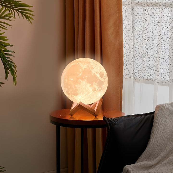 Enchanting Moon Lamp with 128 Color Settings - Touch & Remote Control, Adjustable Brightness, USB Rechargeable Desk Light - Ideal for Bedroom Ambiance, Unique Gift for Mom, Weddings, Birthdays, Christmas, Halloween, Lamp for