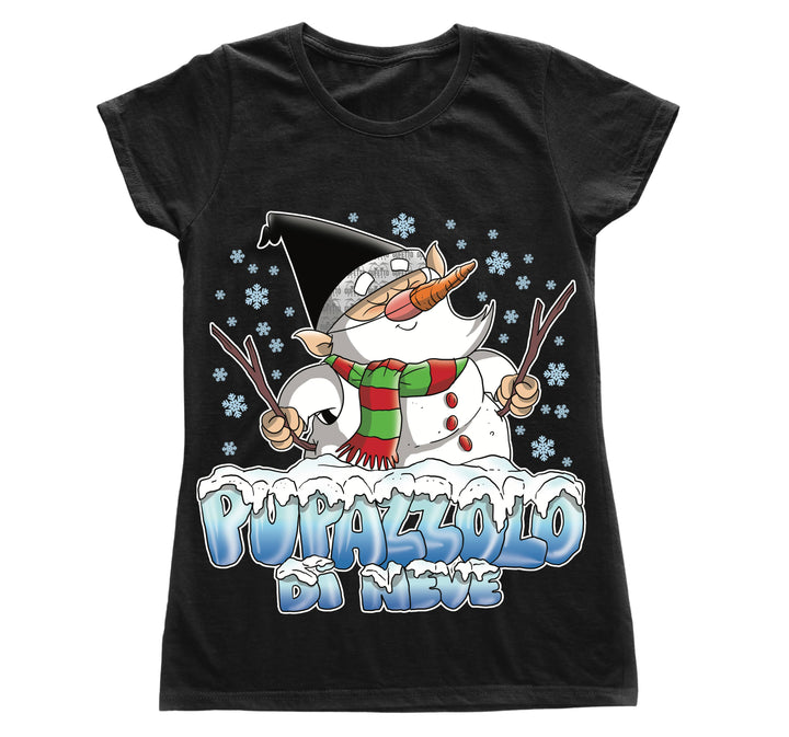 T-shirt Donna PUPAZZOLO DI NEVE ( PN0923468 ) - Gufetto Brand 