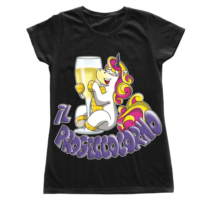 T-shirt Donna IL PROSECCOCORNO ( PR6097845 ) - Gufetto Brand 