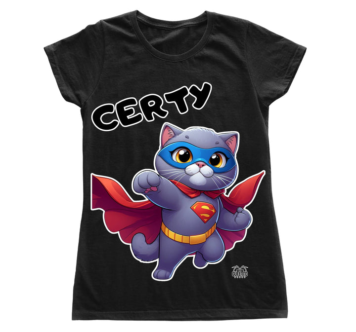 T-shirt Donna CERTY SUPER EROE CERTOSINO ( CE93638596 ) - Gufetto Brand 