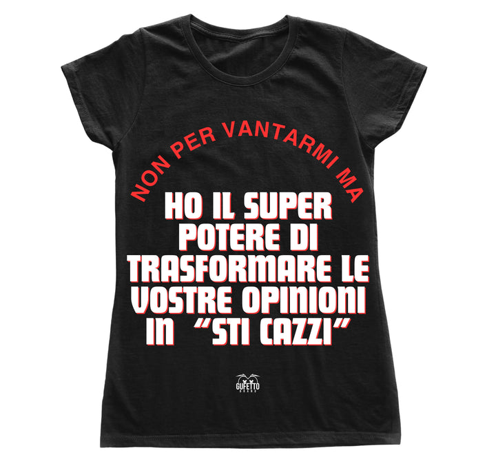 T-shirt Donna SUPERPOTERE ( SU1489324589 ) - Gufetto Brand 