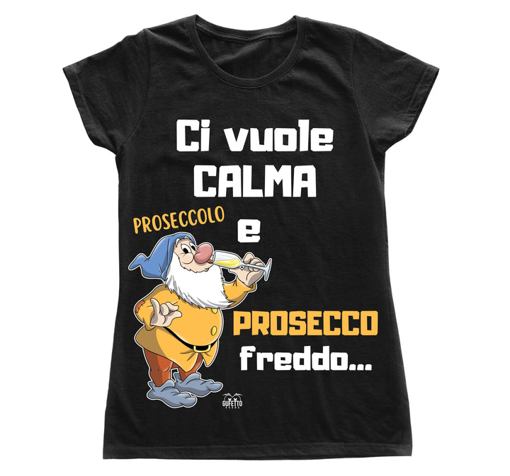 T-shirt Donna PROSECCO FREDDO ( PF450982345 ) - Gufetto Brand 