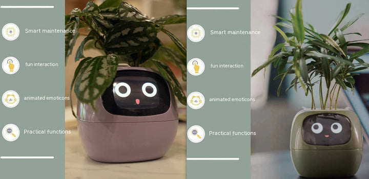 Smart Planter Divertimento senza fine Oltre 49 ricche espressioni 7 sensori intelligenti e chip AI rendono la coltivazione delle piante facile e divertente