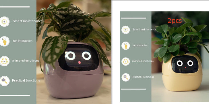 Smart Planter Divertimento senza fine Oltre 49 ricche espressioni 7 sensori intelligenti e chip AI rendono la coltivazione delle piante facile e divertente