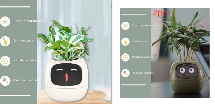 Smart Planter Divertimento senza fine Oltre 49 ricche espressioni 7 sensori intelligenti e chip AI rendono la coltivazione delle piante facile e divertente