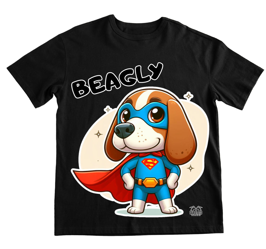 T-shirt Uomo BEAGLY SUPER EROE ( BE2385746985 ) - Gufetto Brand 