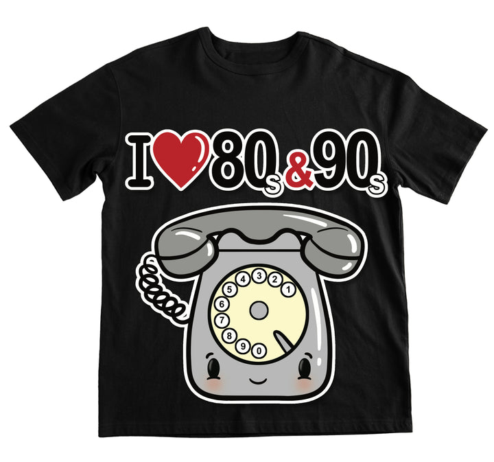 T-shirt Uomo I LOVE 80/90 TELEFONO ( T893666578 ) - Gufetto Brand 