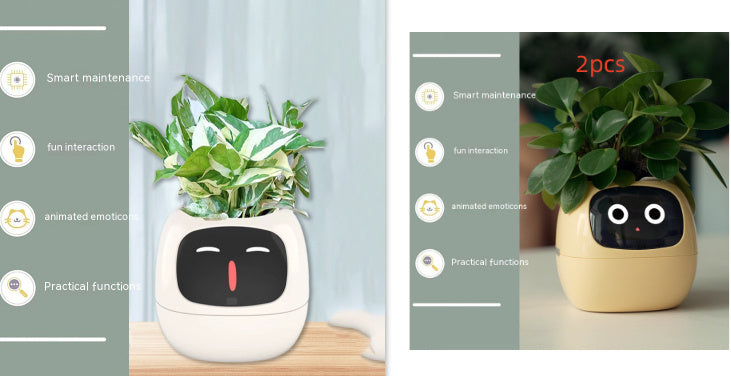 Smart Planter Divertimento senza fine Oltre 49 ricche espressioni 7 sensori intelligenti e chip AI rendono la coltivazione delle piante facile e divertente