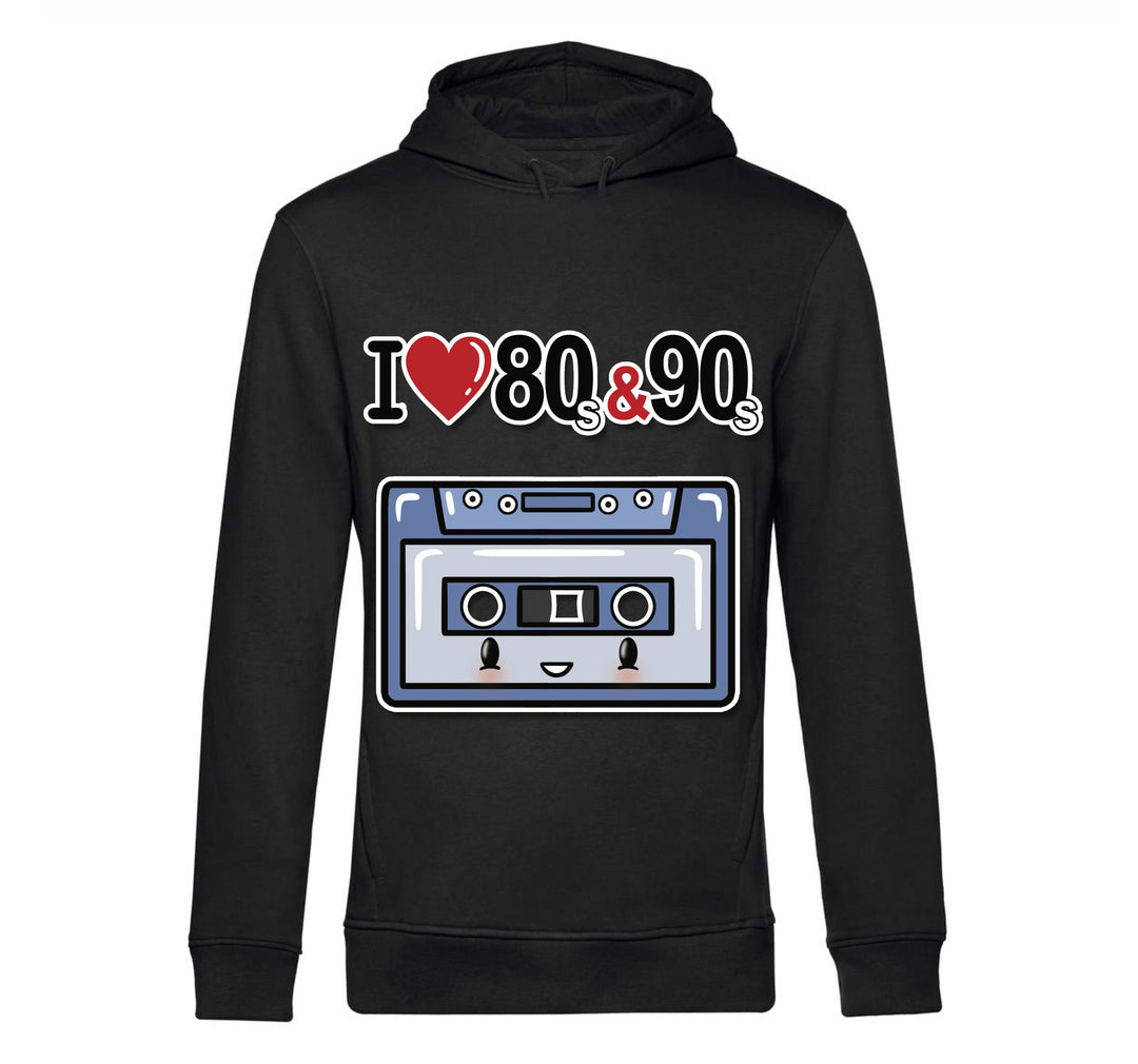 Felpa Uomo I LOVE 80/90 MUSICASSETTA ( M44400874 ) - Gufetto Brand 