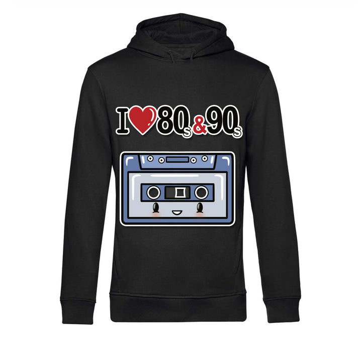 Felpa donna I LOVE 80/90 MUSICASSETTA ( M44400874 ) - Gufetto Brand 