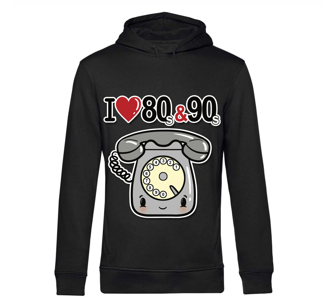 Felpa Uomo I LOVE 80/90 TELEFONO ( T893666578 ) - Gufetto Brand 