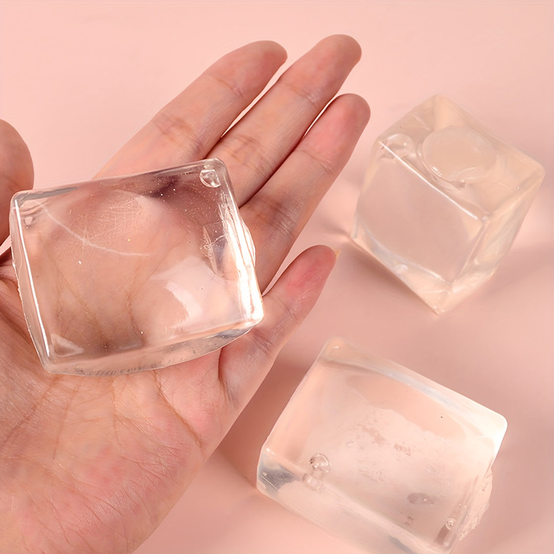 4 Transparent Maltose Ice Cubes, Squeezed Tofu, Rebound, Squeeze Fun, Toys