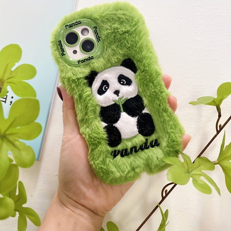 Cartoon Cute Plush Panda Phone Case For IPhone 15 Pro Max/15 Pro/15/15Plus/14 Pro Max/14 Pro/14Plus/14/13 Pro Max/13 Pro/13/12 Pro Max/12 Pro/12/11Pro Max/11 Phone Protective Case