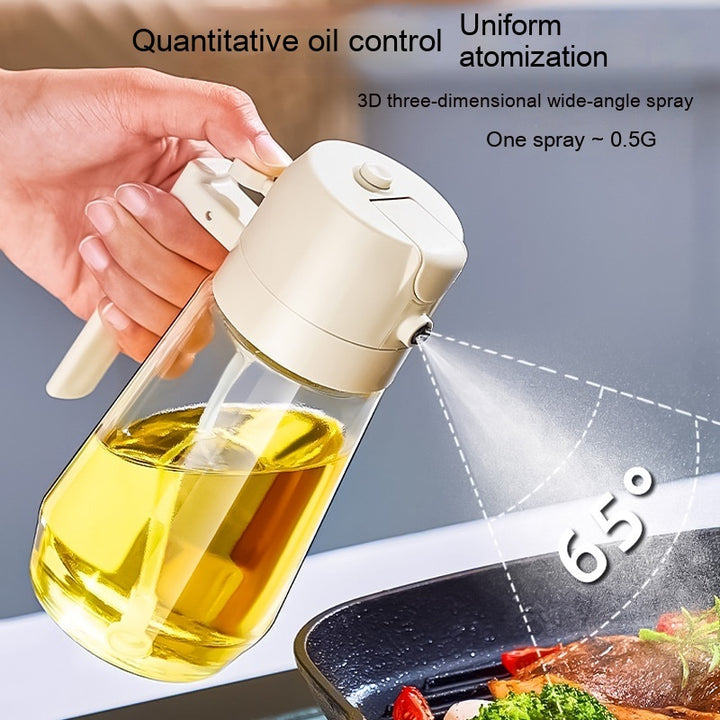 Dispenser per spruzzatore di olio d'oliva da 470 ml per cucinare barbecue 2 in 1 bottiglia di olio da cucina spray per olio di aceto, salsa di soia, per friggitrice ad aria