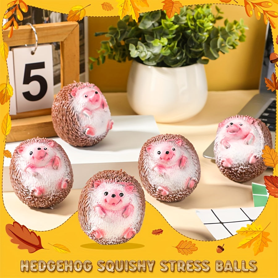 Squeezable Hedgehog Stress Ball - Interactive Toy for Party Games, Perfect Halloween & Christmas Gift, Deep Brown, Gathering Activities, 1/2/3pcs