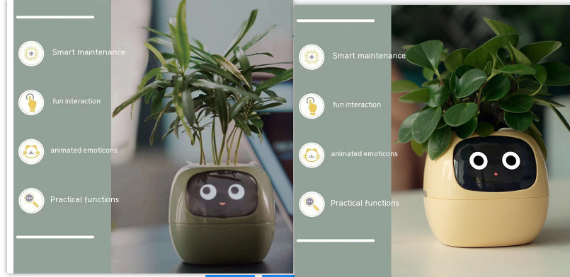 Smart Planter Divertimento senza fine Oltre 49 ricche espressioni 7 sensori intelligenti e chip AI rendono la coltivazione delle piante facile e divertente