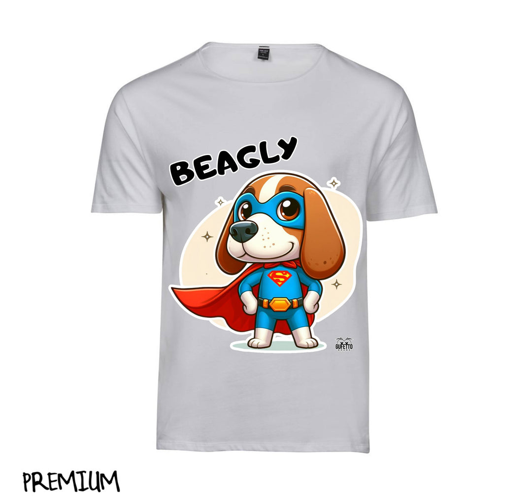 T-shirt Uomo BEAGLY SUPER EROE ( BE2385746985 ) - Gufetto Brand 