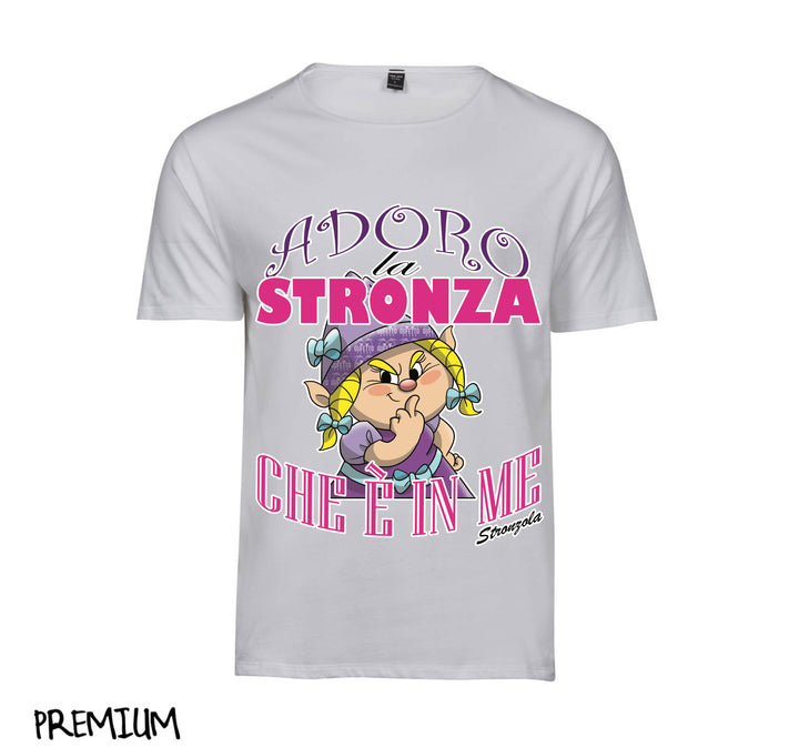 T-shirt Donna STRONZOLA ADORO ( AD87891236558 ) - Gufetto Brand 