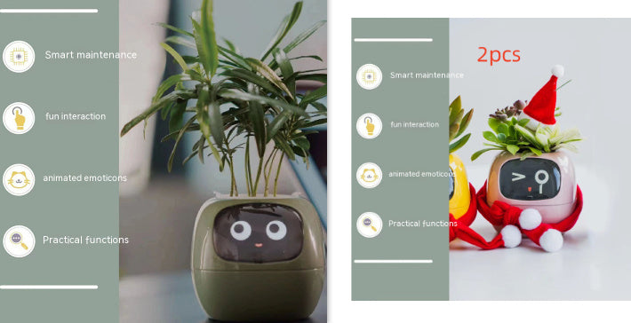 Smart Planter Divertimento senza fine Oltre 49 ricche espressioni 7 sensori intelligenti e chip AI rendono la coltivazione delle piante facile e divertente